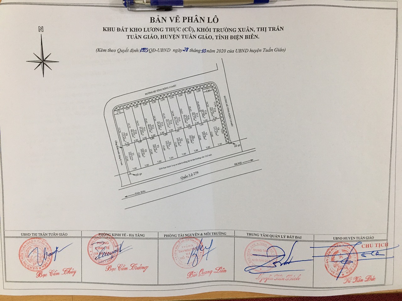 Thông báo việc đấu giá đối với danh mục tài sản: Quyền sử dụng 17 thửa đất tại Kho lương thực (cũ), Khối Trường Xuân, thị trấn Tuần Giáo, huyện Tuần Giáo, tỉnh Điện Biên