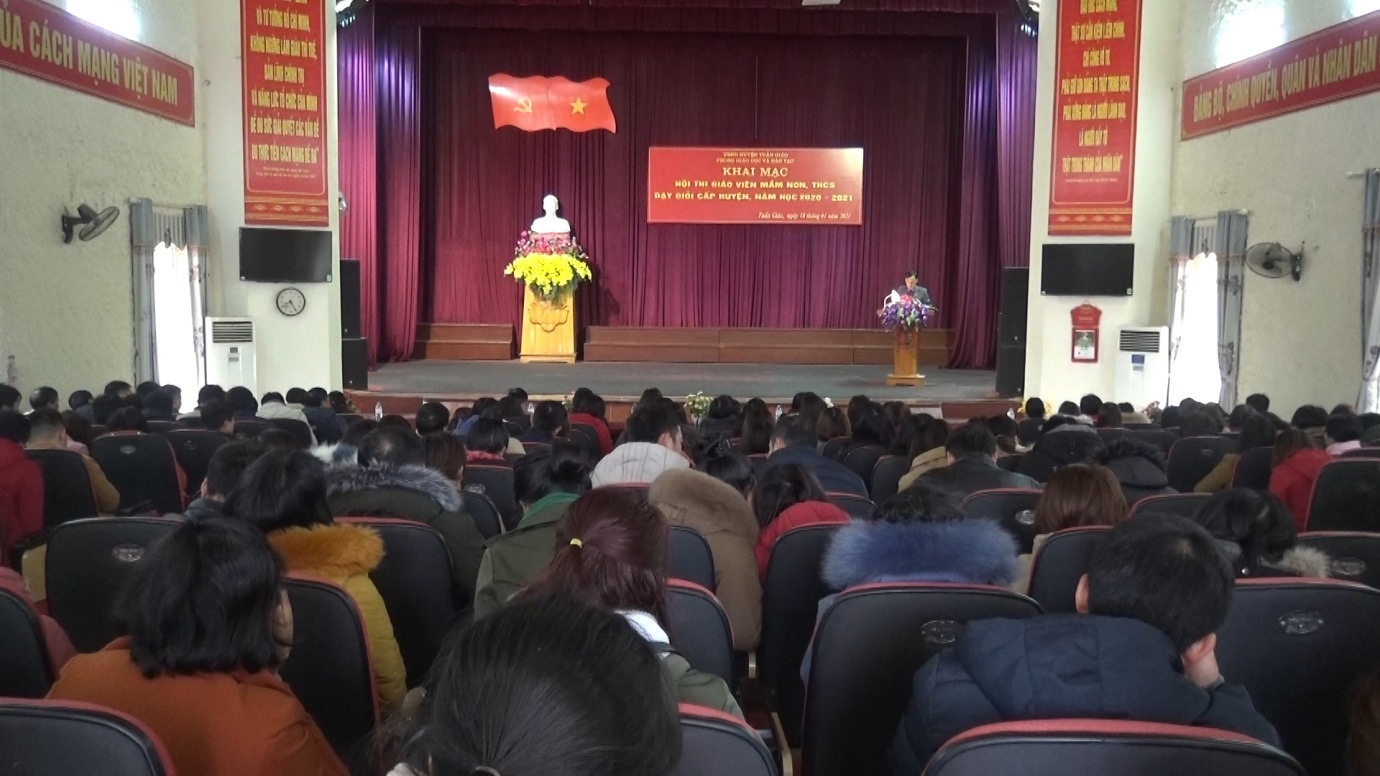 Khai mạc hội thi giáo viên mầm non, THCS dạy giỏi cấp huyện năm học 2020-2021