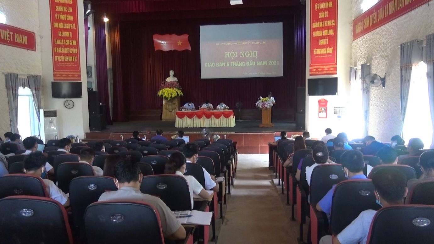 Huyện ủy Tuần Giáo tổ chức hội nghị giao ban 6 tháng đầu năm 2021