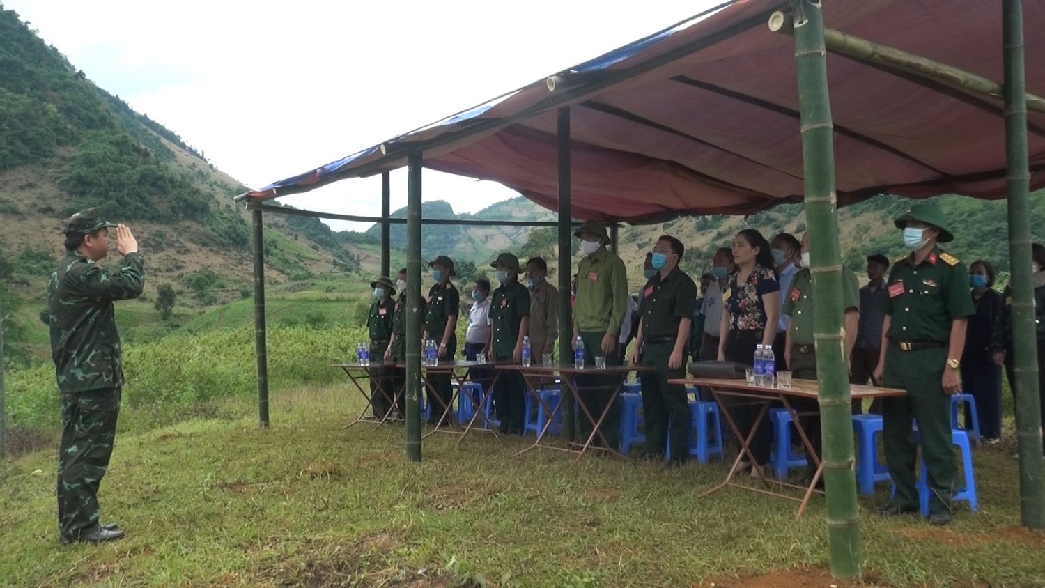 Xã Phình Sáng diễn tập chiến đấu khu vực phòng thủ năm 2021