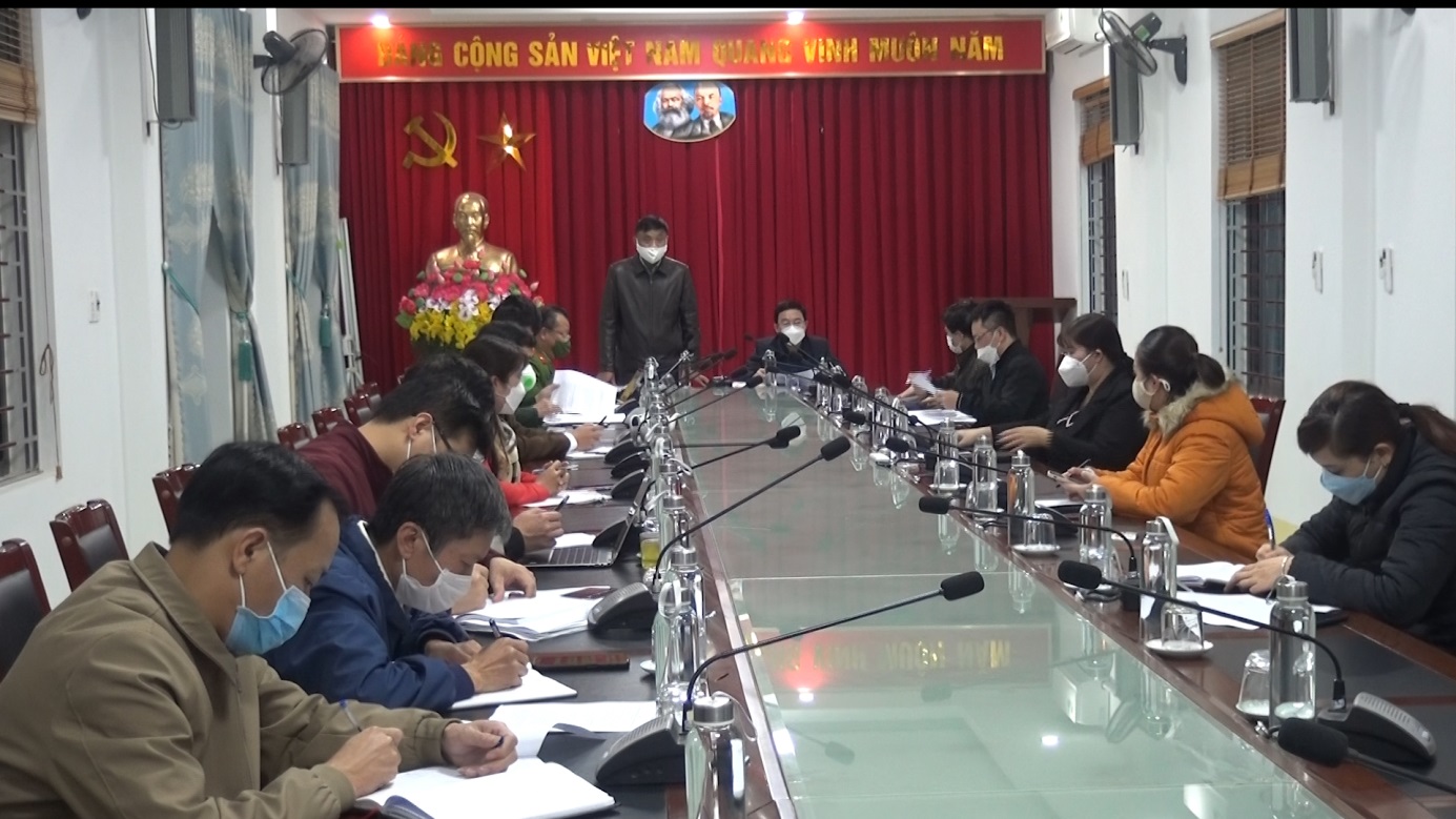 Họp Trung tâm Chỉ huy phòng, chống Covid-19 huyện đánh giá công tác phòng, chống dịch Covid-19 trên địa bàn