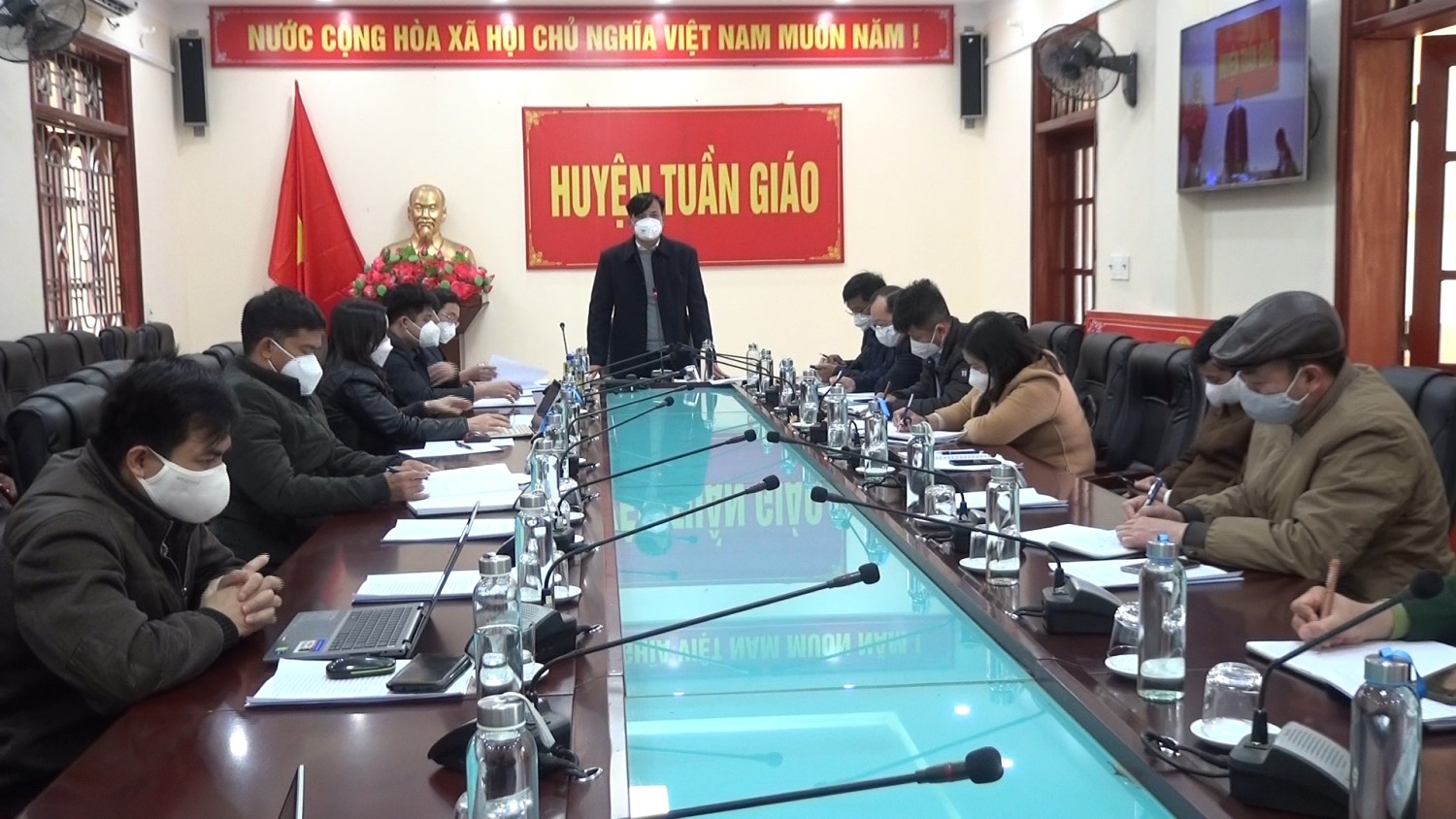 Họp trực tuyến về công tác phòng chống dịch Covid-19