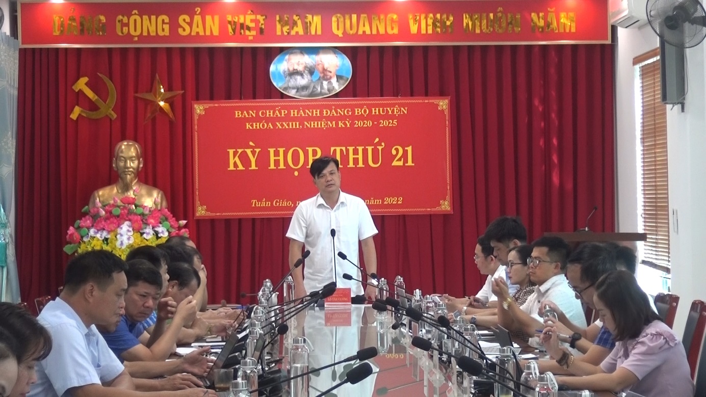 Hội nghị BCH Đảng bộ huyện lần thứ 21, khóa XXIII, nhiệm kỳ 2021-2026 (mở rộng)