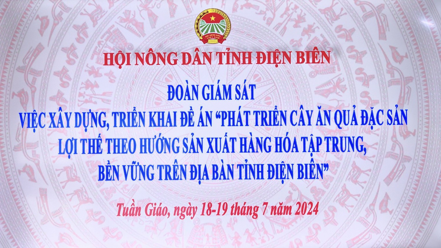 Đoàn Giám sát của Hội Nông dân tỉnh làm việc với  huyện Tuần Giáo