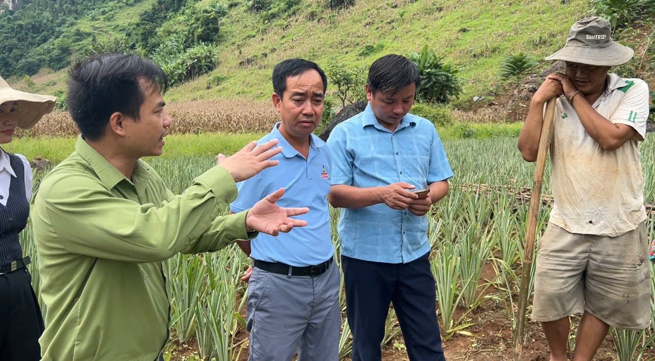 Xã Pú Nhung làm việc Công ty Thực phẩm Xuất khẩu Đồng Giao (DOVECO)