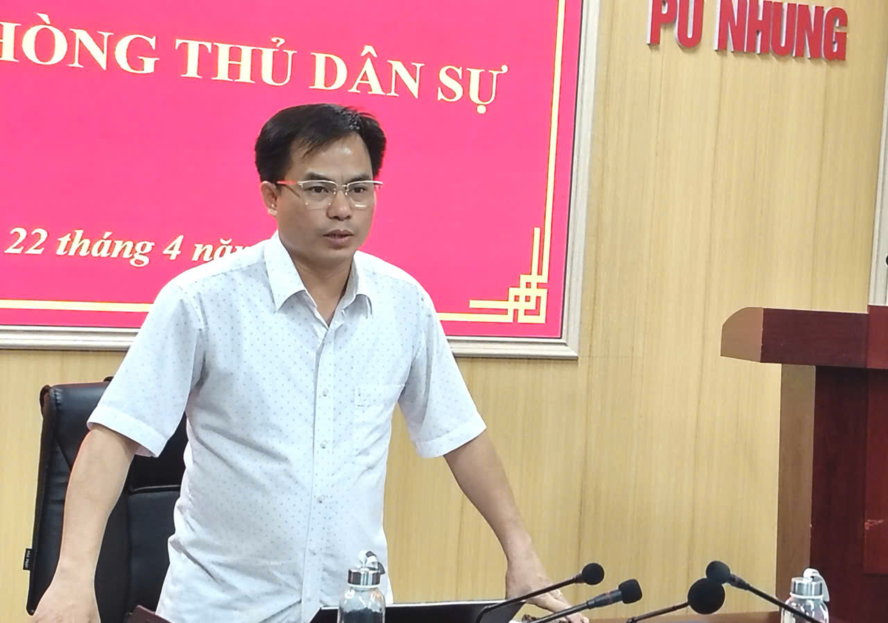Pú Nhung họp Ban Chỉ huy phòng thủ dân sự xã